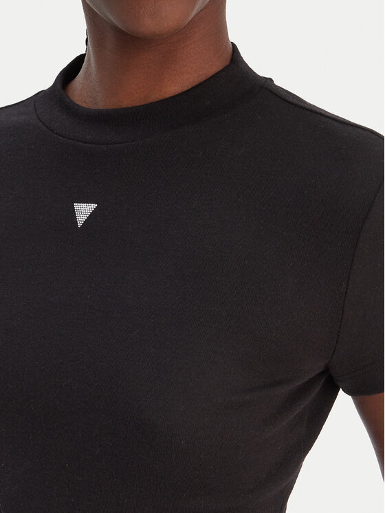 Guess Guess Majica W6RP99 KCNH2 Crna Regular Fit