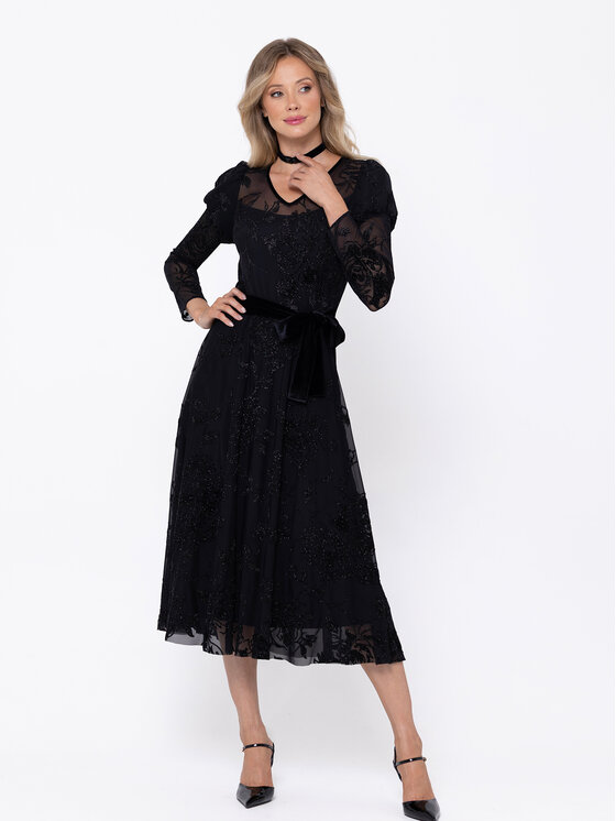 LIDIA KALITA LIDIA KALITA Sukienka koktajlowa Luna Czarny Regular Fit