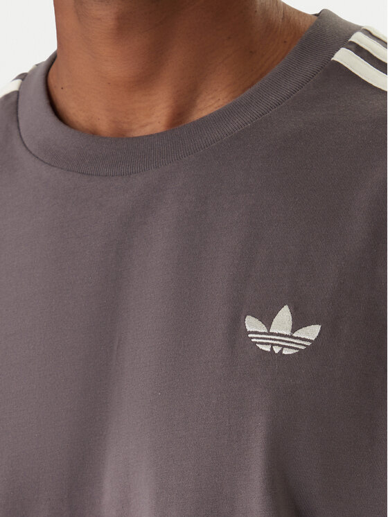 adidas adidas Футболка adicolor 3-Stripes KE1591 Сірий Oversize