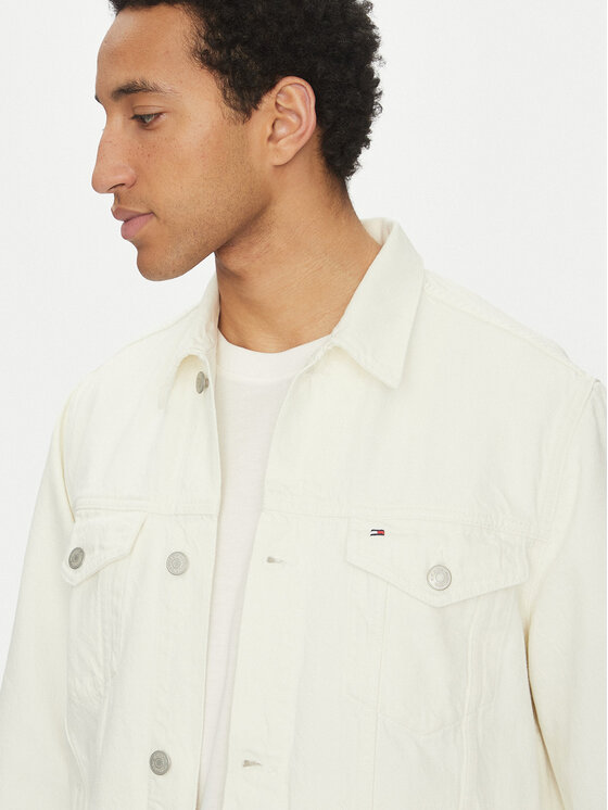 Tommy Hilfiger Tommy Hilfiger Geacă de blugi MW0MW39212 Écru Regular Fit