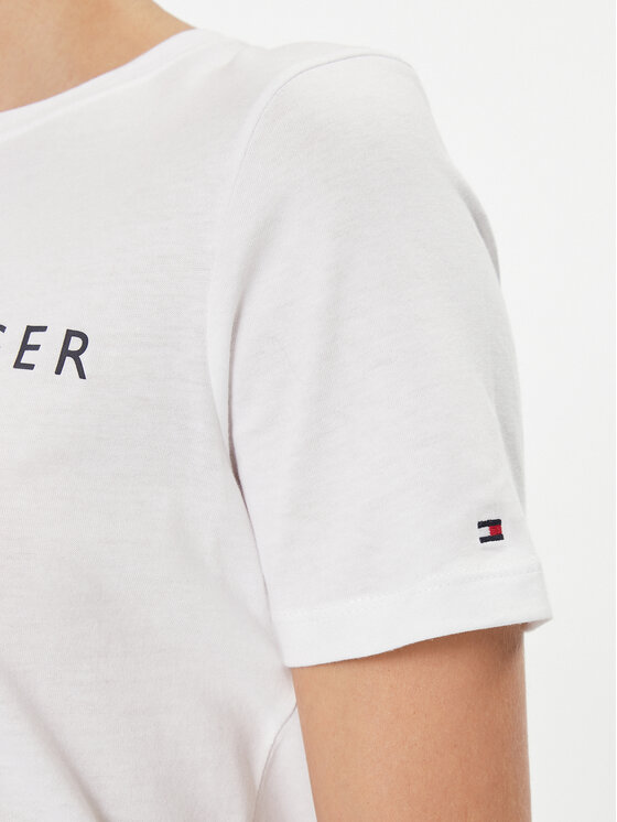 Tommy Hilfiger Tommy Hilfiger Póló Logo WW0WW40276 Fehér Regular Fit