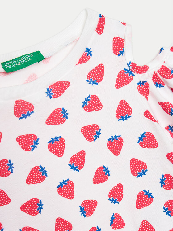 United Colors Of Benetton United Colors Of Benetton Rochie de zi 3M39GV00U Alb Regular Fit