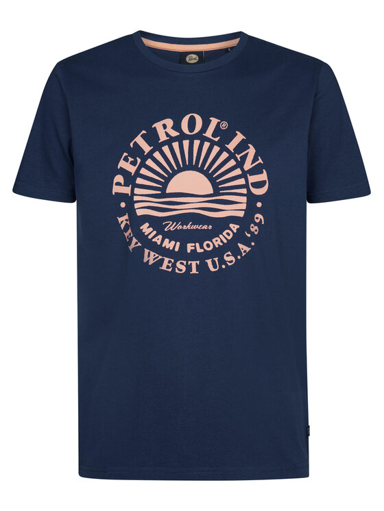 Petrol Industries Petrol Industries T-Shirt M-1050-TSR127 Tmavomodrá Regular Fit