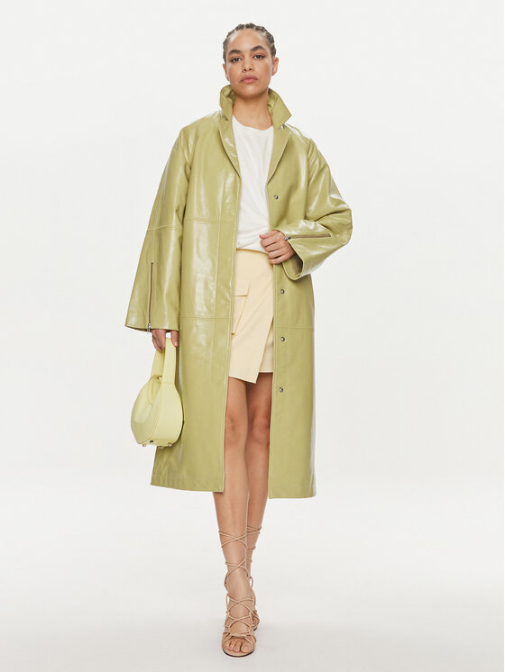 Herskind Herskind Palton din piele Puch 5129124 Verde Regular Fit