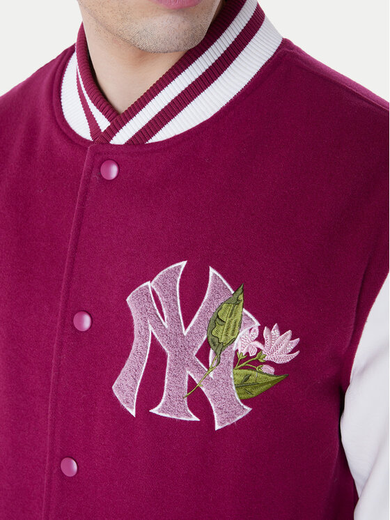 New Era New Era Bunda bomber Yankees MLB Floral 60596333 Bordó Regular Fit