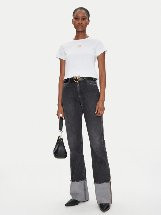 PINKO PINKO T-shirt Bussolotto 100355 A2OD Bijela Regular Fit