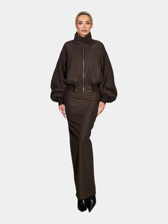 MADE BY SOCIETY MADE BY SOCIETY Kurtka anorak KAIA Jacket - J27659 Brązowy Basic Fit