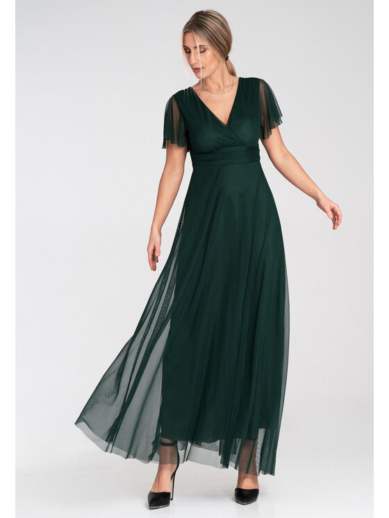 FIGL FIGL Večerné šaty M1103 Zelená Straight Fit