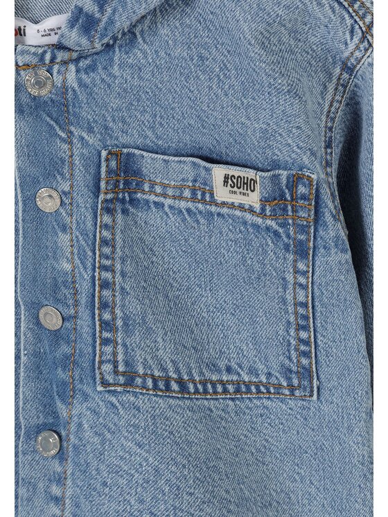 minoti minoti Koszula jeansowa 33SHIRT200 Niebieski jasny Regular Fit