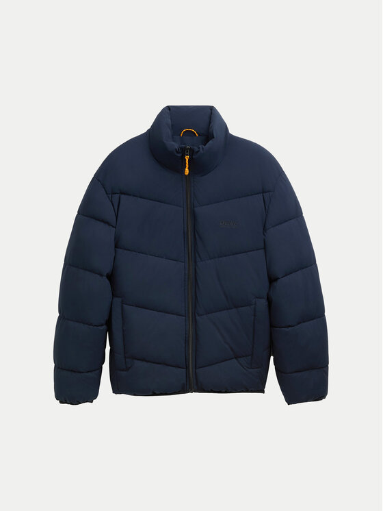TOM TAILOR Denim Giacca Uomo Trapuntata Invernale Con Cappuccio – Blocco Colore – Impermeabile E Sostenibile