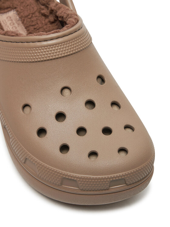 Crocs Crocs Natikači Classic Platform Lined Clog W 207938 Rjava