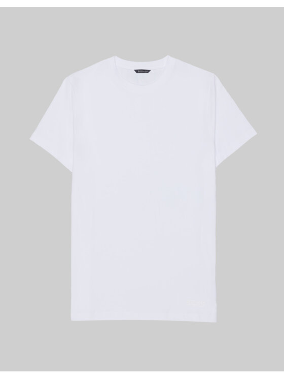 Borgio Borgio T-Shirt covo Biały Slim Fit
