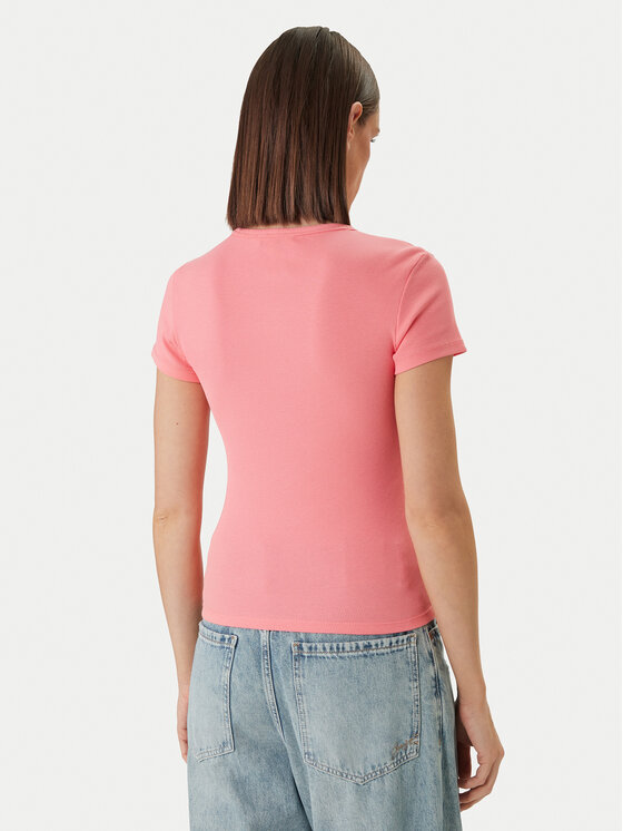 Tommy Jeans Tommy Jeans Тишърт DW0DW17383 Розов Slim Fit