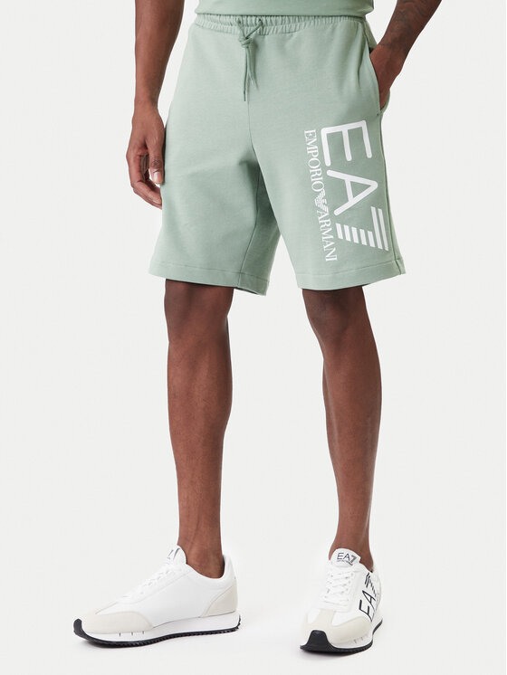 EA7 Emporio Armani Pantaloni scurți sport 7M001414 AF22266 U7243 Verde Regular Fit