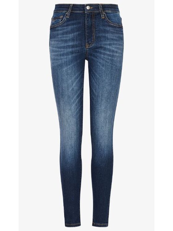 Armani Exchange Armani Exchange Kalhoty z materiálu 3RYJ10 Y4NYZ 1500 Tmavomodrá Skinny Fit