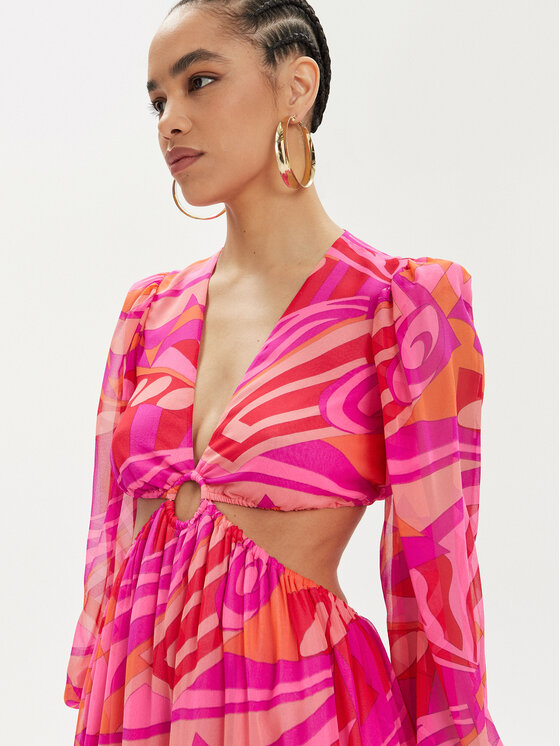 Nissa Nissa Rochie de vară RC14805 Roz Regular Fit