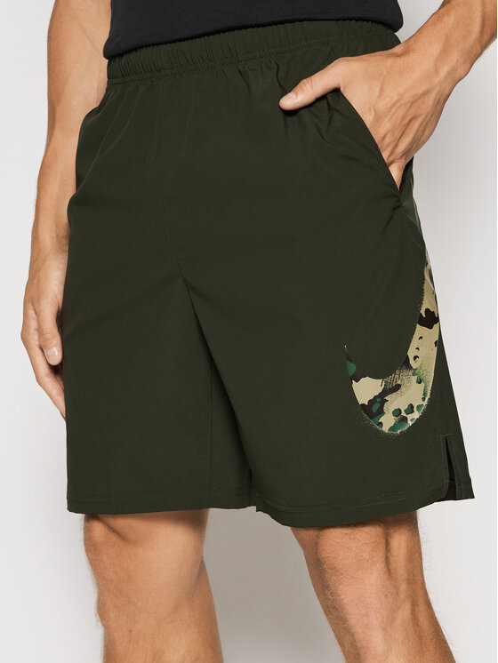 Nike Sportiniai šortai Flex Short Camo CZ2429 Žalia Standard Fit • Modivo.lt