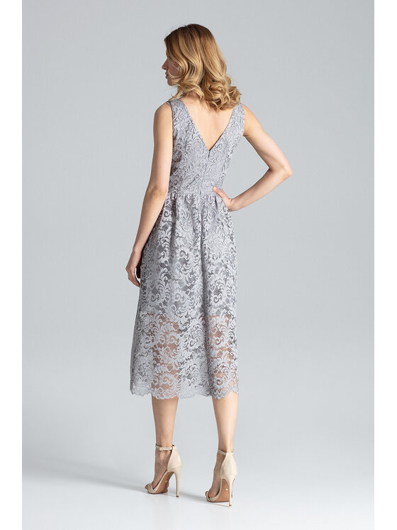 FIGL FIGL Φόρεμα M639 Γκρι Regular Fit