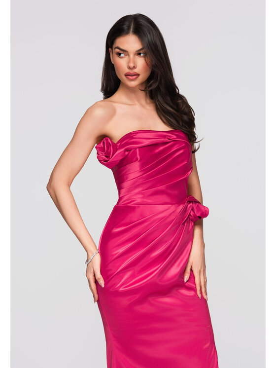 Ombre Ombre Sukienka wieczorowa LA-OM-DLR278 Różowy Regular Fit