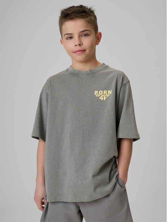 4F 4F T-Shirt WAVE RIDERS CLUB Szary Loose Fit