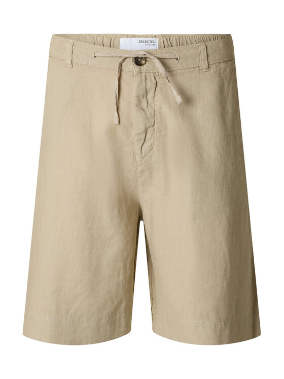 Selected Homme Selected Homme Šortky z materiálu 16097541 Béžová Loose Fit