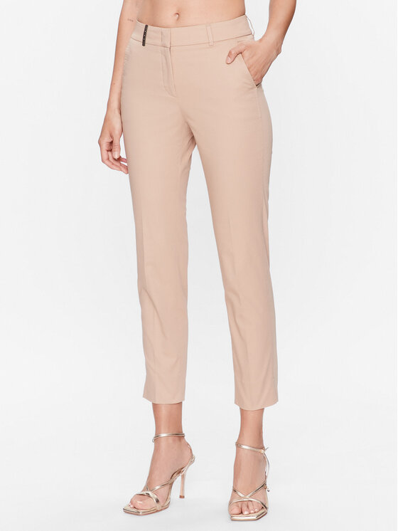 Peserico Pantaloni din material P04718 Bej Regular Fit
