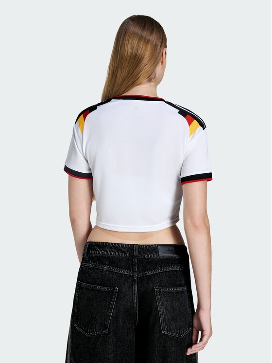 adidas adidas Koszulka techniczna Germany 26 Home Cropped Jersey Biały Regular Fit