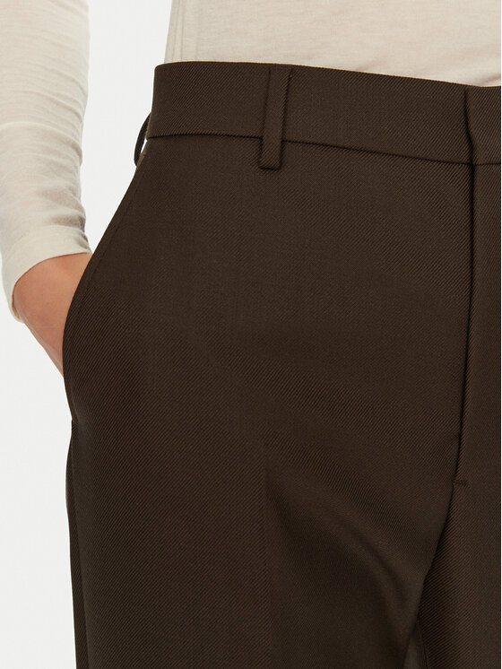 AMI Paris AMI Paris Bavlnené nohavice FTR435.WV0053 Hnedá Flare Fit