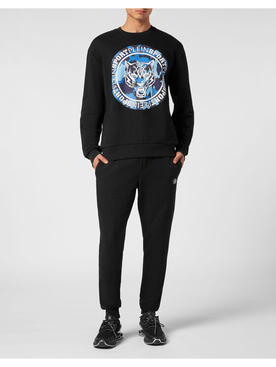 Plein Sport Plein Sport Longsleeve 13089 Czarny Regular Fit