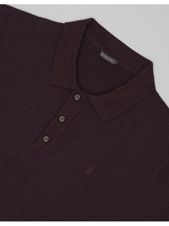 Borgio Borgio Polo dubino_f Fioletowy Classic Fit