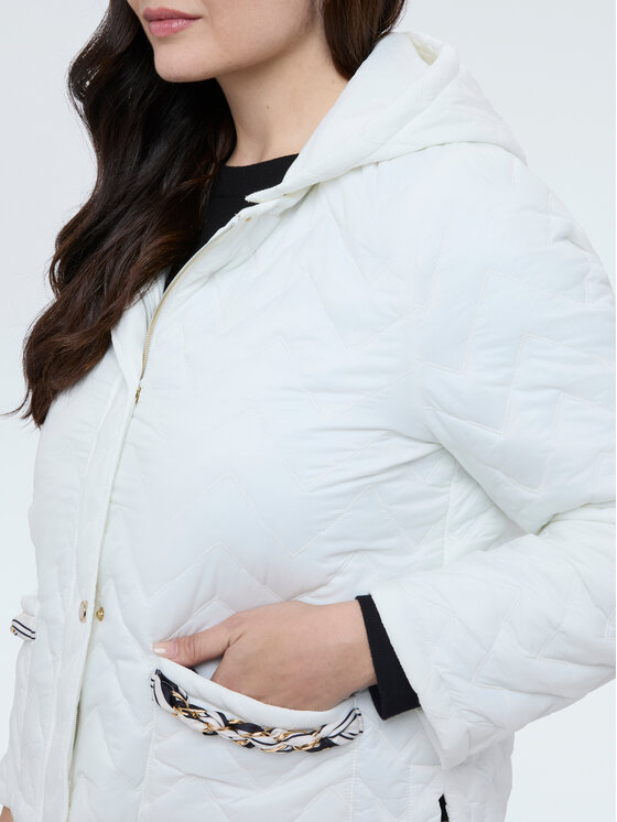 Fiorella Rubino Fiorella Rubino Kurtka puchowa F033T001464N011 Biały A-Line Fit