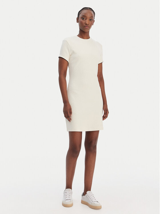 Guess Guess Kleid für den Alltag V6GK07 K3002 Écru Regular Fit