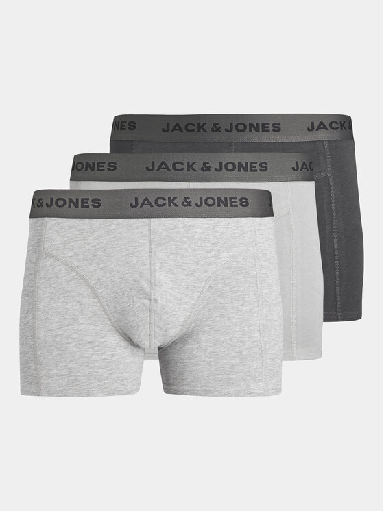 Jack&Jones Set 3 perechi de boxeri Yannick 12252801 Gri