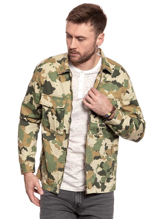 Lee Lee Giacca di transizione FATIQUE OVERSHIRT Marrone Regular Fit