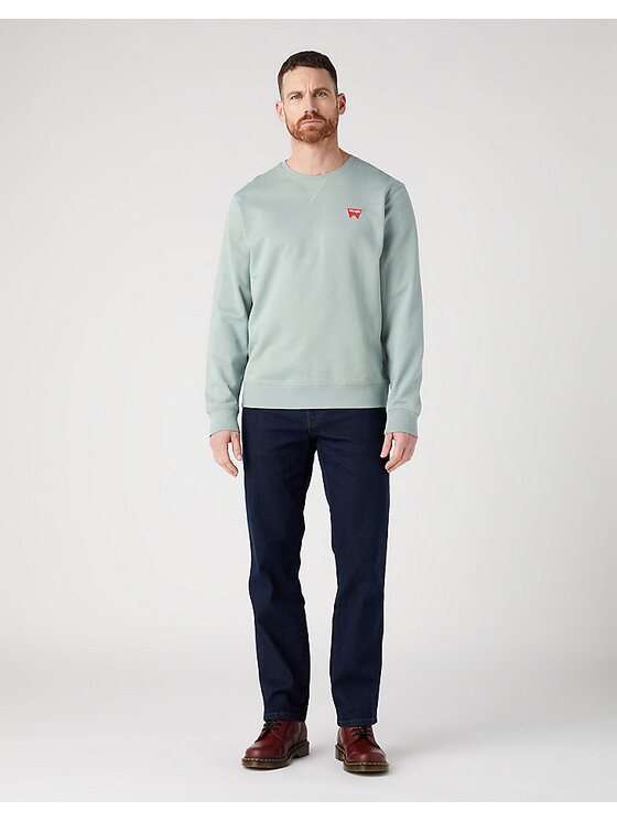 Wrangler Wrangler Felpa SIGN Verde Regular Fit