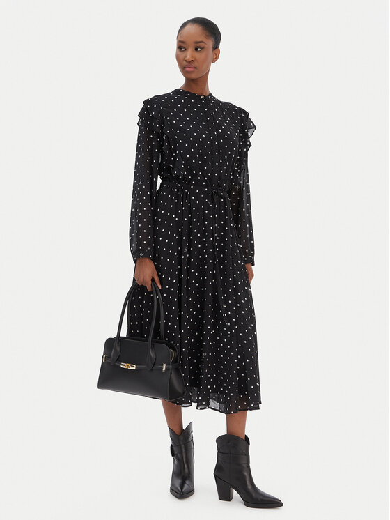 JOOP! JOOP! Každodenní šaty Dot 30100092 Černá Regular Fit