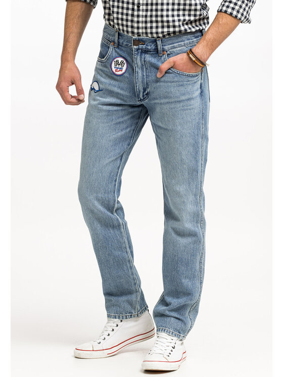 Wrangler Wrangler Jeansy GREENSBORO Niebieski Straight Fit
