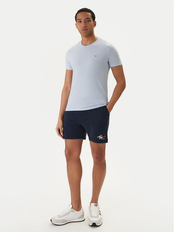 Tommy Jeans Tommy Jeans Sportske kratke hlače Signature DM0DM23017 Tamnoplava Regular Fit