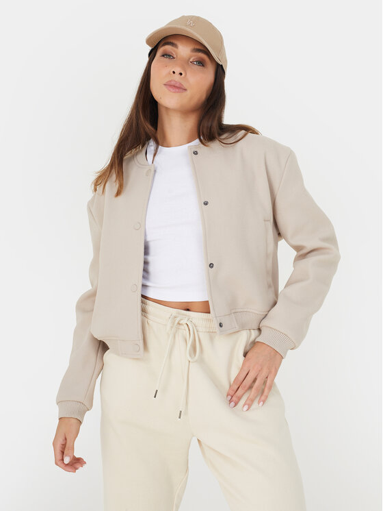 Brave Soul Bundy bomber LJK-WARLIEOAT Béžová Straight Fit