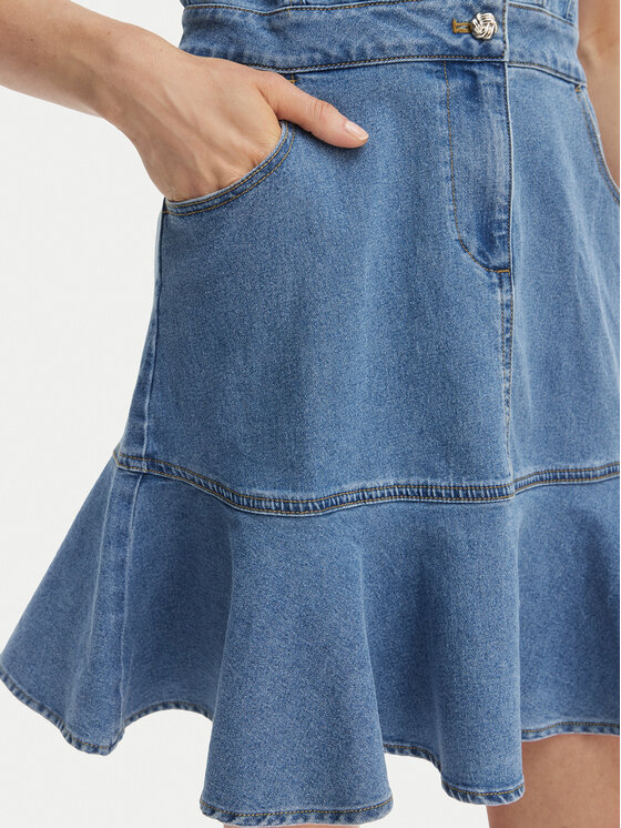 Morgan Morgan Džinsinė suknelė 261-RIGHT Mėlyna Slim Fit