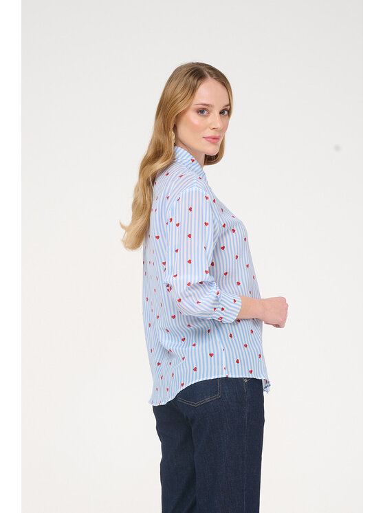 Castellani Castellani Koszula Koszula Perla Niebieski Regular Fit