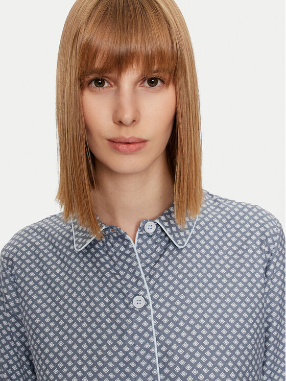 Selmark Selmark Cămașă de noapte Corba Tera P7363 Albastru Regular Fit