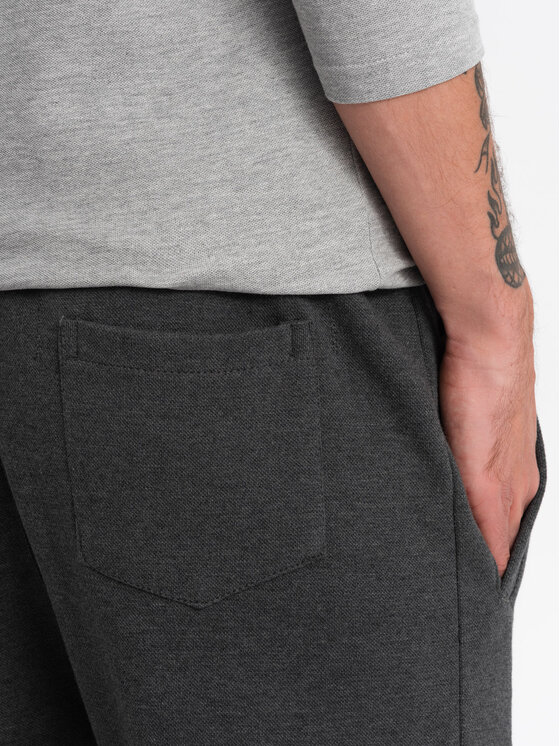 Ombre Ombre Teplákové kalhoty OM-PASK-0143 Šedá Carrot Fit