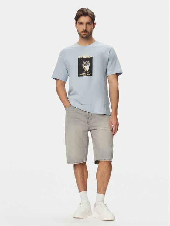 Jack & Jones Jack & Jones Tričko Norrebro Photo 12291022 Modrá Regular Fit