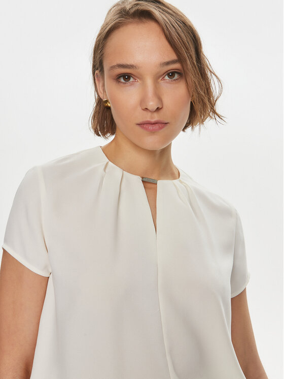 Calvin Klein Calvin Klein Bluzka K20K207062 Biały Regular Fit