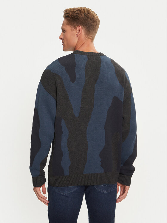Mustang Mustang Sweater Elwood 1015473 Sötétkék Regular Fit