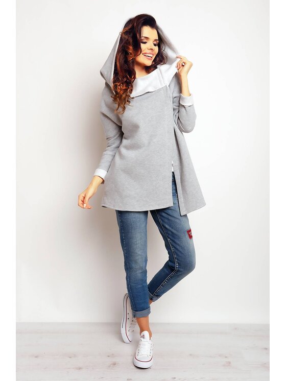 Infinite You Infinite You Felpa M096 Grigio Basic Fit