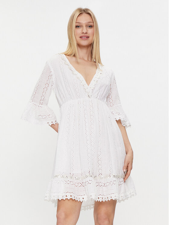 Iconique Iconique Letní šaty Giorgia IC24-002 Bílá Regular Fit