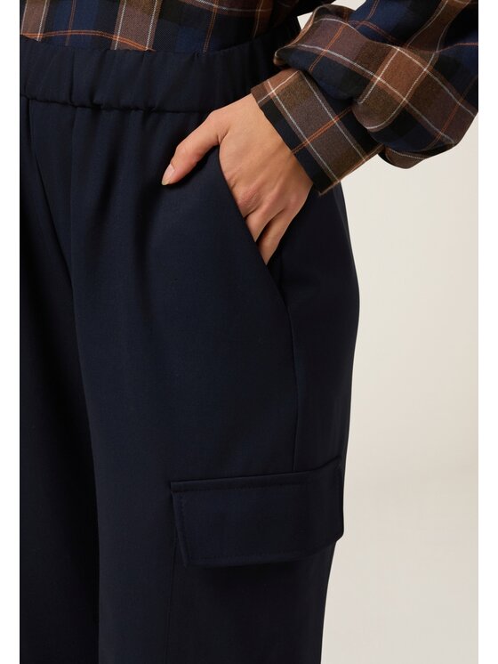 Oltre Oltre Pantaloni di tessuto P080J002594N034 Blu Boy Fit