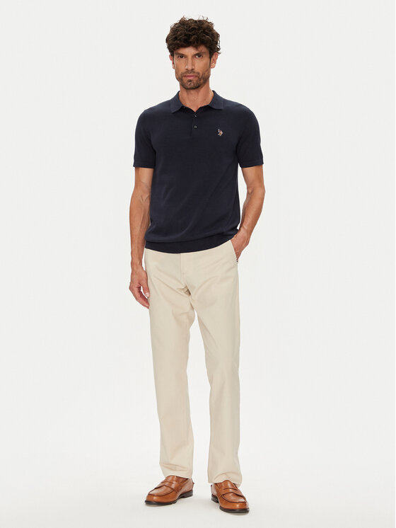 U.S. Polo Assn. U.S. Polo Assn. Polo MUP3709 Granatowy Regular Fit